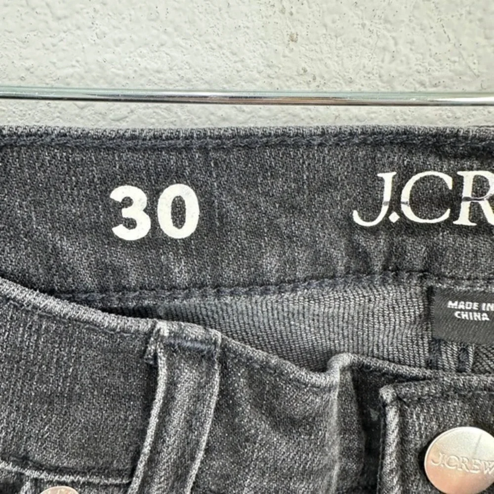 J. Crew Womens Size 30 High Rise Cropped NWT '96 Kick Out Jeans Black Wash Denim